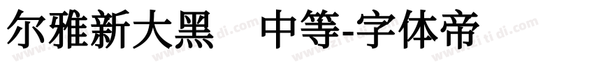 尔雅新大黑 中等字体转换